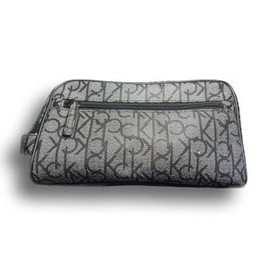 Calvin Klein CK monogram toiletry bag.